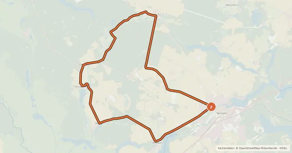 Kartenübersicht der Radroute Glashüttentour