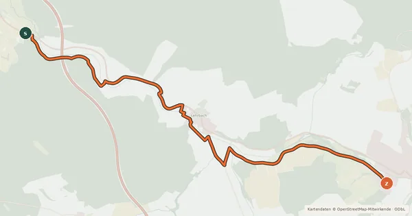 Kartenübersicht der Radroute Gleental-Tour