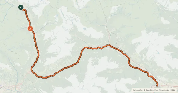 Kartenübersicht der Radroute Glockner-/Mölltalradweg