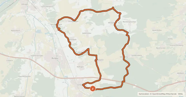 Kartenübersicht der Radroute Glötttal-Radweg / Holzwinkeltour