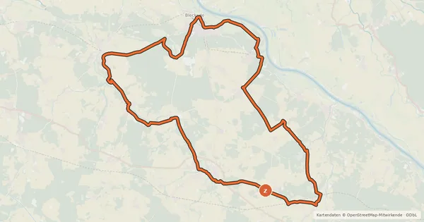Kartenübersicht der Radroute Göhrde-Neetze-Tour