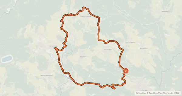 Kartenübersicht der Radroute Görwihl - Auf und Ab oder von Tal zu Tal