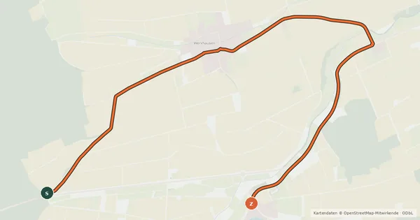 Kartenübersicht der Radroute Goldene Mark (53)