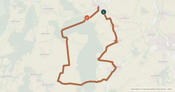 Kartenübersicht der Radroute Goldene Mark (56)