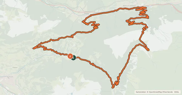 Kartenübersicht der Radroute Goldschlüssel Tour
