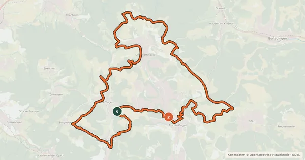 Kartenübersicht der Radroute GONSO Trail