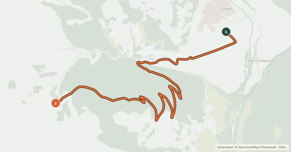 Kartenübersicht der Radroute Gornerbergweg