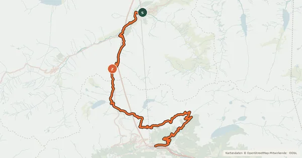 Kartenübersicht der Radroute Gottardo Bike Etappe 1 (Andermatt-Airolo)