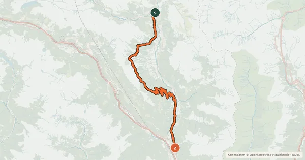 Kartenübersicht der Radroute Gottardo Bike (Olivone-Biasca) Tappa 3