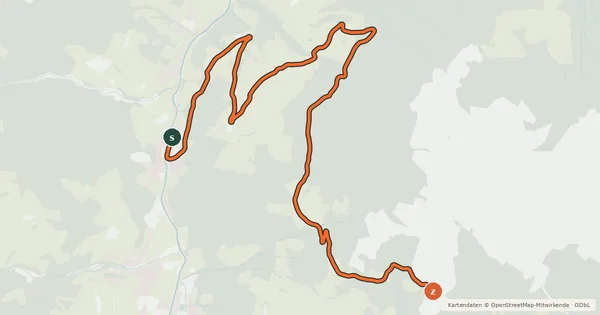 Kartenübersicht der Radroute GR 39 Großarl - Heugathalm - Gerstreitalm