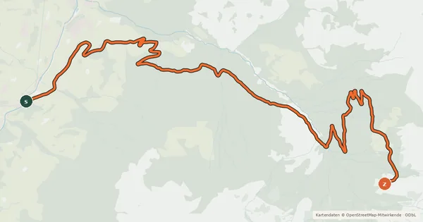 Kartenübersicht der Radroute GR 42 Großarl - Großwildalm