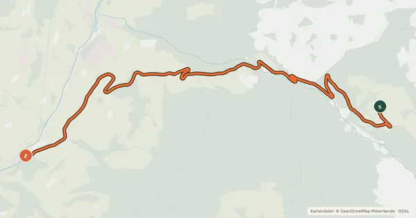 Kartenübersicht der Radroute GR 43 Großarl - Breitenebenalm
