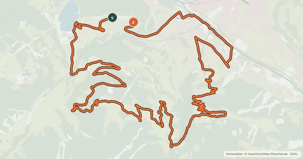 Kartenübersicht der Radroute Grabser Tour