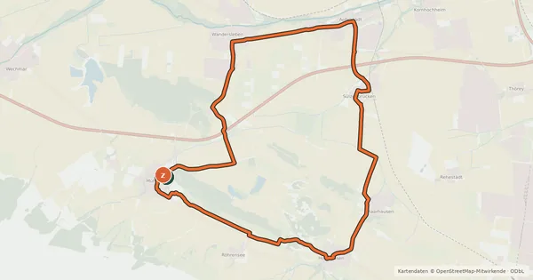 Kartenübersicht der Radroute Grafen-Radweg