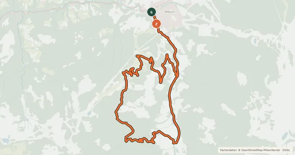 Kartenübersicht der Radroute Grafenberg Runde