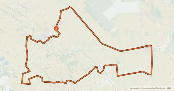 Kartenübersicht der Radroute Grafschafter Fietsentour, Rundroute 10