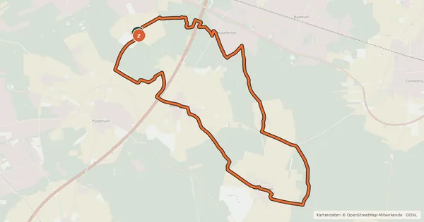 Kartenübersicht der Radroute Grasbrunner Radlrunde