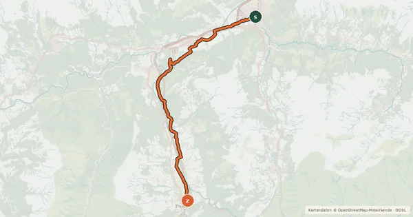 Kartenübersicht der Radroute Graubünden-Route