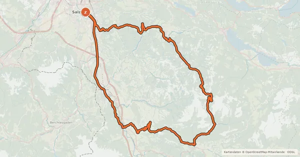 Kartenübersicht der Radroute Graveltour Salzburg - Genneralm