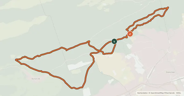 Kartenübersicht der Radroute Grenchen Bike