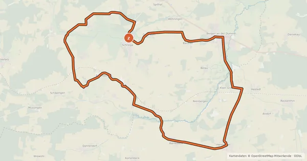 Kartenübersicht der Radroute Grenzland-Tour
