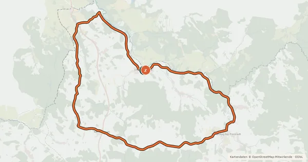 Kartenübersicht der Radroute Grenzlandrunde