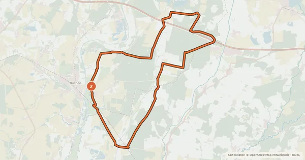 Kartenübersicht der Radroute Grenztour