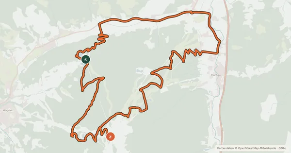 Kartenübersicht der Radroute Grießenkar Runde