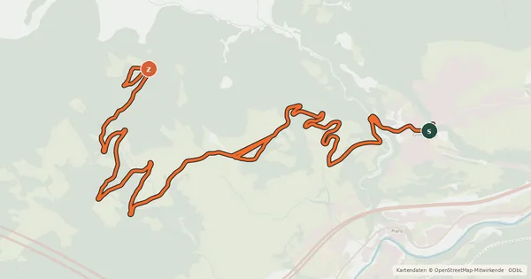 Kartenübersicht der Radroute Grinner Schihütte
