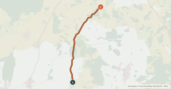 Kartenübersicht der Radroute Groß Pankow (63) - Groß Pankow (64)