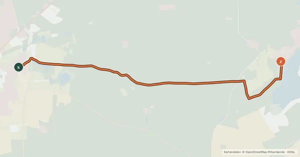 Kartenübersicht der Radroute Große Bernsdorfer Runde - Rückweg