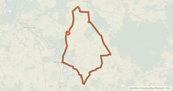 Kartenübersicht der Radroute Große Landpartie