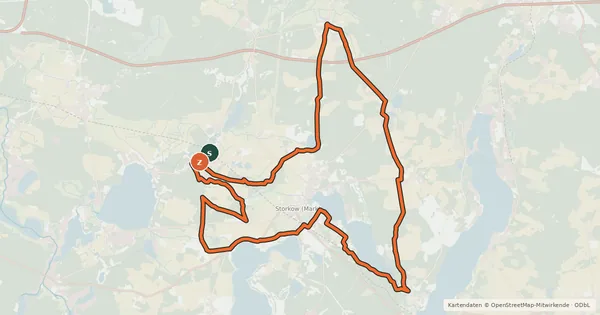 Kartenübersicht der Radroute Große Teufelstour