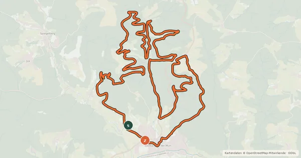 Kartenübersicht der Radroute Großer Femelwald