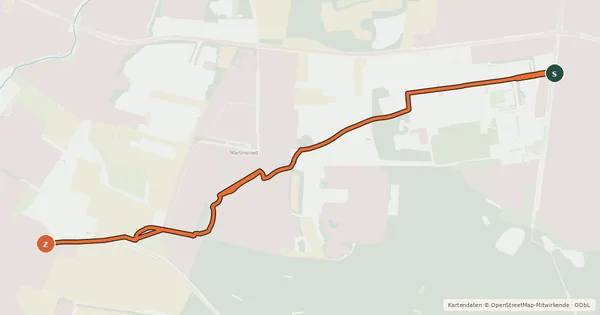 Kartenübersicht der Radroute Großhadern - Campus Martinsried - Planegg