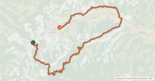 Kartenübersicht der Radroute Großradltour