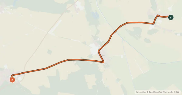 Kartenübersicht der Radroute Großtrappentour