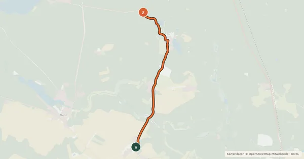 Kartenübersicht der Radroute Großwoltersdorf (30) - Stechlin (31)