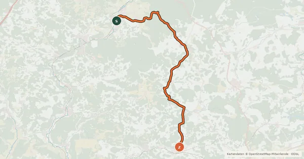 Kartenübersicht der Radroute Grotten-Radweg