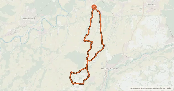 Kartenübersicht der Radroute Grünbacher Tal