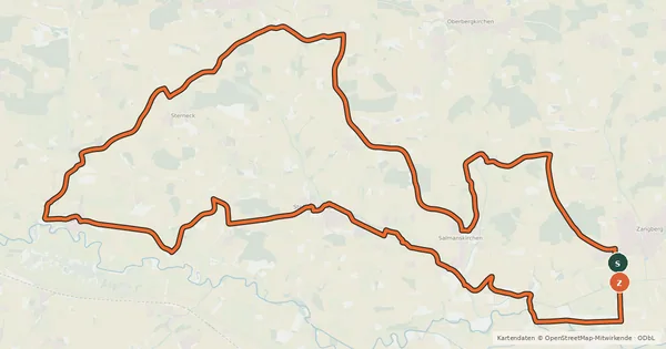 Kartenübersicht der Radroute Grüne-Lagune-Tour