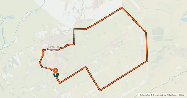 Kartenübersicht der Radroute Grüne Route