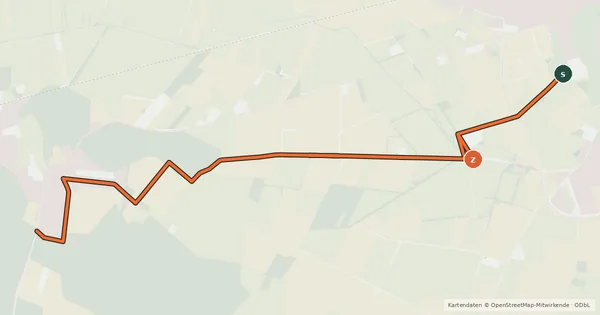 Kartenübersicht der Radroute Grüne Route Radweg Bederkesa