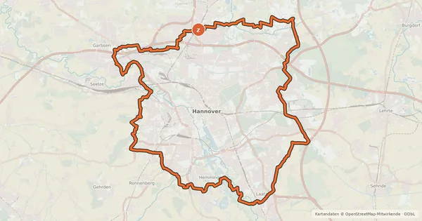 Kartenübersicht der Radroute Grüner Ring - Basisring