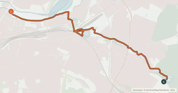 Kartenübersicht der Radroute Grünzug Goldbach