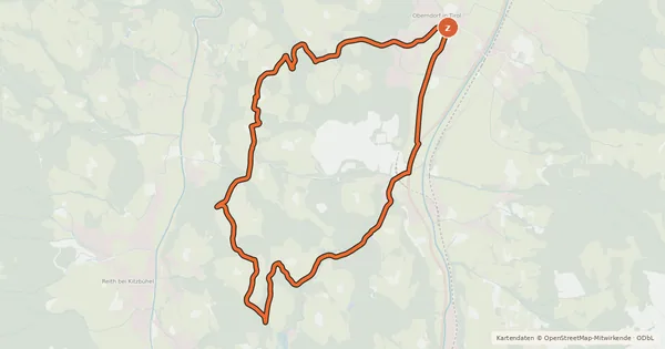 Kartenübersicht der Radroute Grutten Runde