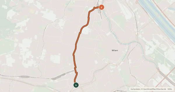 Kartenübersicht der Radroute Gürtelradweg