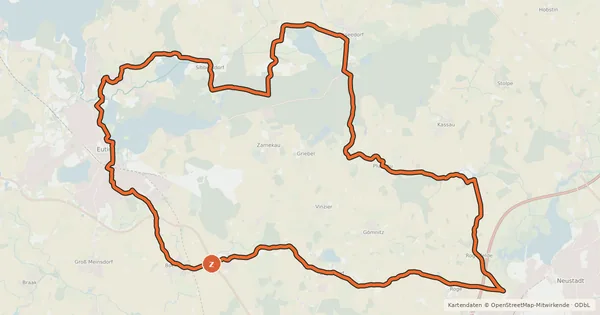 Kartenübersicht der Radroute Güter-Tour