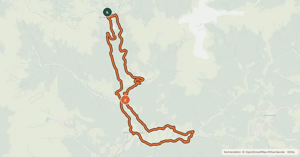 Kartenübersicht der Radroute Gurkursprung-Tour