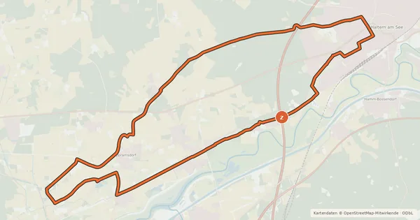 Kartenübersicht der Radroute H4 - Bauernland und Lippeauen